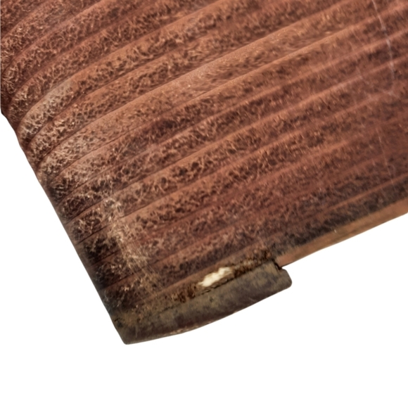 Hinge Tracer Black Suede Leather Wooden Stacked Wedge Ankle Boots Size 8 Women's - Picture 10 of 11